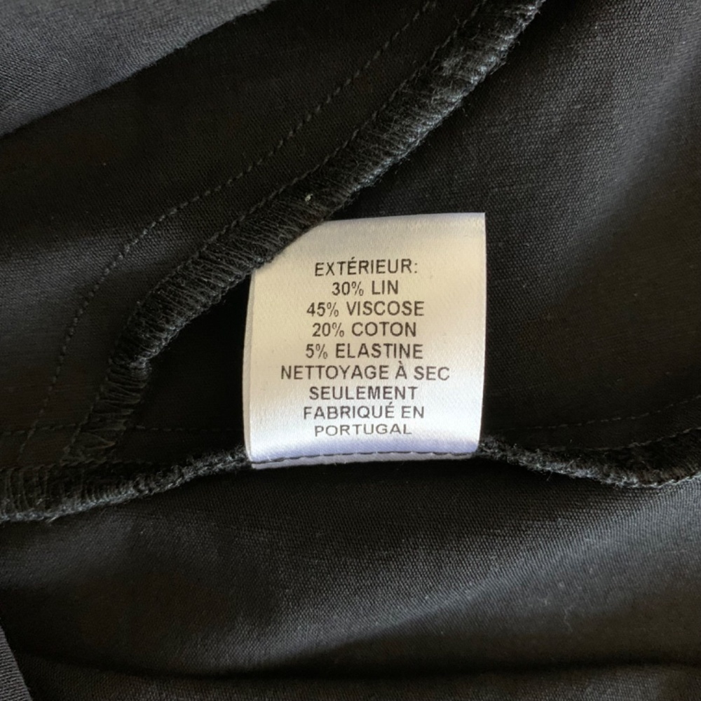 SEA New York Little Black Cocktail Dress off the Shoulder Linen/Cotton Sz 10 - Picture 13 of 16